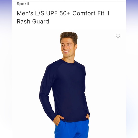 Sporti Other - SPORTI UPF 50+ Swim Rash guard Comfort Fit Long Sleeve T-Shirt navy blue medium